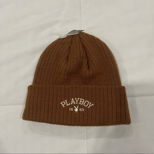 playboy by pacsun brown beanie